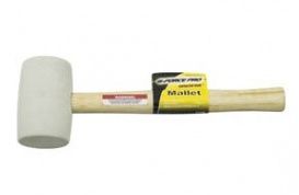 G-FORCE 16 OZ WHITE RUBBER MALLET WOOD HANDLE