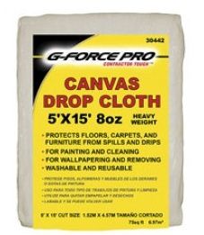 PAINT-FORCE  CANVAS DROP CLOTH 5' X 15' 8 OZ