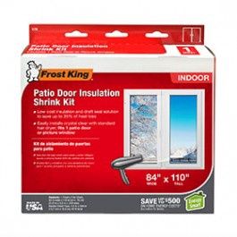 FROST KING V76H 18355 84" X 110" INDOOR PATIO DOOR SHRINK INSULATION KIT (1PK)