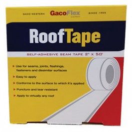 GACO GRT50 GACOTAPE 2" X 50' SELF ADHESIVE ROOF SEAM &amp; CRACKS TAPE POLYESTER
