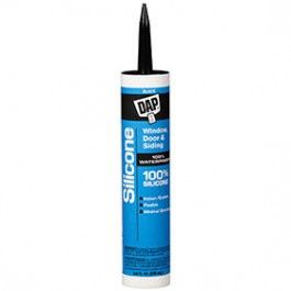 DAP 08642 9.8 OZ BLACK WINDOW &amp; DOOR 100% SILICONE RUBBER SEALANT 50 YEAR