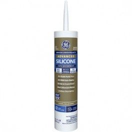 GE 5010 2811093 10.1 OZ WHITE ADVANCED SILICONE II WINDOW &amp; DOOR SEALANT