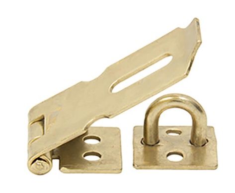 1-1/2" Safety Hasp - Brass Plated