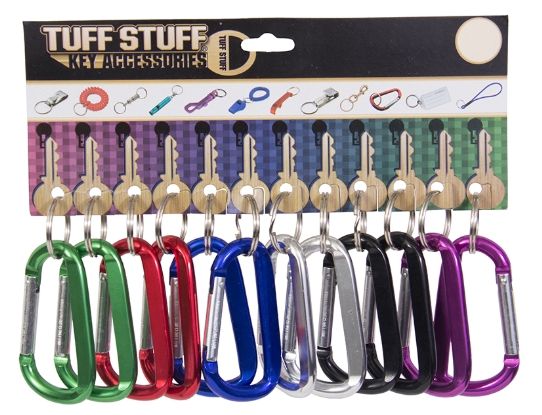 Carabiner Climber Clip With 3-1/2" Key Ring