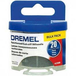 DREMEL 426B 1-1/4" FIBERGLASS REINFORCED CUT-OFF WHEEL (20 PIECES)