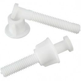 TOILET SEAT HINGE BOLTS WHITE UNIVERSAL FIT