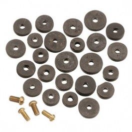 PLUMB PAK PP805-20 FAUCET WASHER FLAT ASSORTED 20 WASHERS - 4 BRASS SCREWS