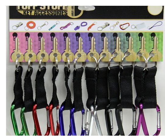 Carabiner With Strap and 1" Key Ring