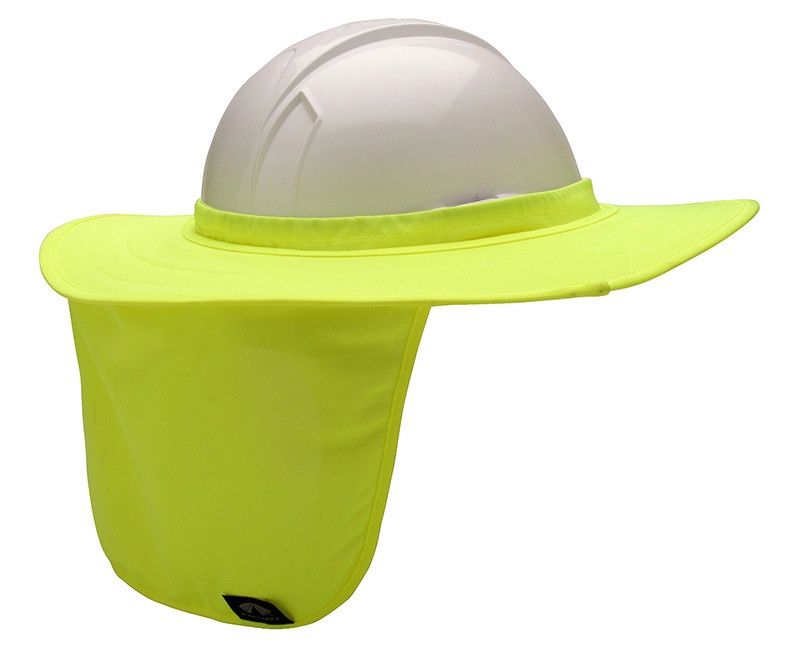 HARD HAT SHADE WITH BRIM HI VIS LIME