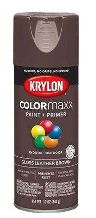 KRYLON COLORMAXX GLOSS LEATHER BROWN 12 OZ KRYLON COLORMAXX GLOSS LEATHER BROWN 12 OZ