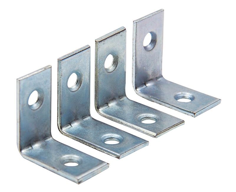 Corner Brace 1.5" Zinc Plated all screws 4 pack