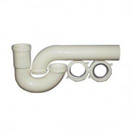 PLUMB PAK PP940W P TRAP 1-1/2" WITH 1-1/2" AND 1-1/4" POLY WASHERS WHITE