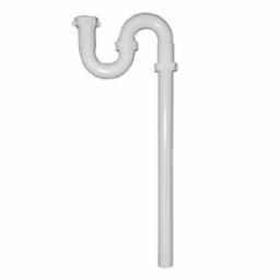 1 1/4" WHITE PLASTIC ADJUSTABLE "S" TRAP (WITH ADAPTER, LESS CLEANOUT) - A2500H