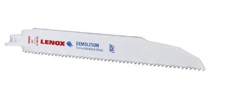 DEMOLITION BLADE 9" BI-METAL 6TPI FOR CUTTING NAIL EMBEDDED WOOD .062" THICK