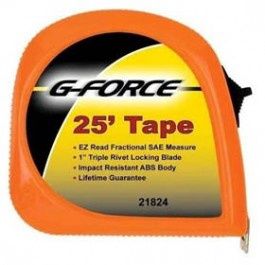 G-FORCE 25' X 1" NEON ORANGE TAPE MEASURE