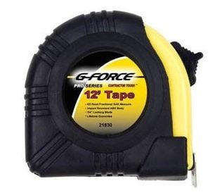 RUBBER GRIP TAPE MEASURE 12' X 1/2"