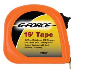 TAPE MEASURE  16' X 3/4" NEONORANGE