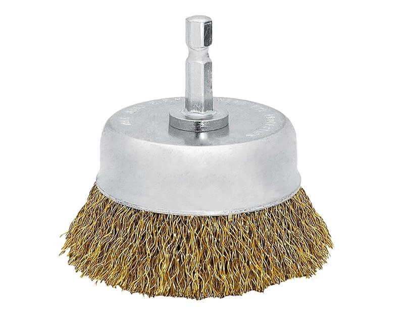 Cup Brush, Knotted, 2-3/4 in x .020 in x M10 x 1.25 Arbor
