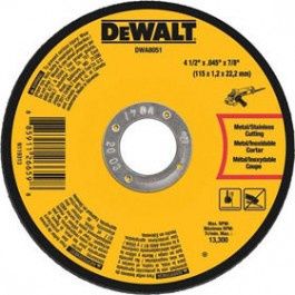 DEWALT METAL CUT-OFF WHEEL 4-1/2" X .045 X 7/8"