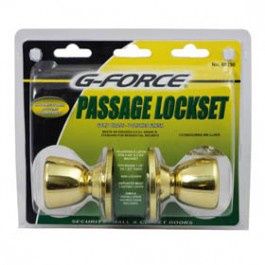 PASSAGE TULIP KNOB LOCKSET POLISHED BRASS
