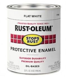 RUST-OLEUM STOPS RUST PROTECTIVE ENAMEL FLAT WHITE