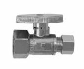 3/8" COMPRESSION x 3/8" FIP 1/4 TURN FLEXIBLE STRAIGHT SUPPLY STOPS (BALL VALVE TYPE)-a2618