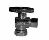 3/8" COMPRESSION x 5/8" OD COMPRESSION 1/4 TURN FLEXIBLE ANGLE SUPPLY STOPS (BALL VALVE TYPE)-A2621