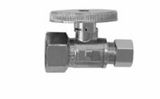 3/8" COMPRESSION x 1/2" SWEAT (5/8" OD) 1/4 TURN FLEXIBLE STRAIGHT SUPPLY STOPS (BALL VALVE TYPE)-A2620