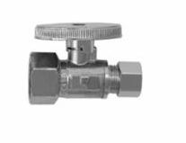 3/8" COMPRESSION x 1/2" FIP 1/4 TURN FLEXIBLE STRAIGHT SUPPLY STOPS (BALL VALVE TYPE)-A2619
