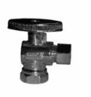 A2615 3/8" COMPRESSION x 3/8" FIP 1/4 TURN FLEXIBLE ANGLE SUPPLY STOPS (BALL VALVE TYPE)