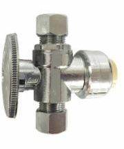 PUSH-FIT SUPPLY STOP 1/2 PF X 3/8" OD X 1/4" OD-A2629PF