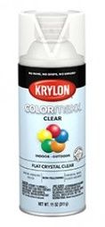 KRYLON K05547007 COLORMAXX PAINT + PRIMER FLAT CRYSTAL CLEAR 11 OZ IN-OUTDOOR