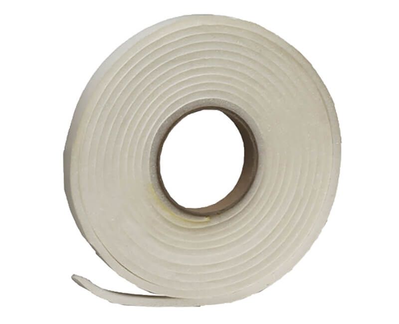 1" X 1/4"X 17' Open Cell Foam Tape - White