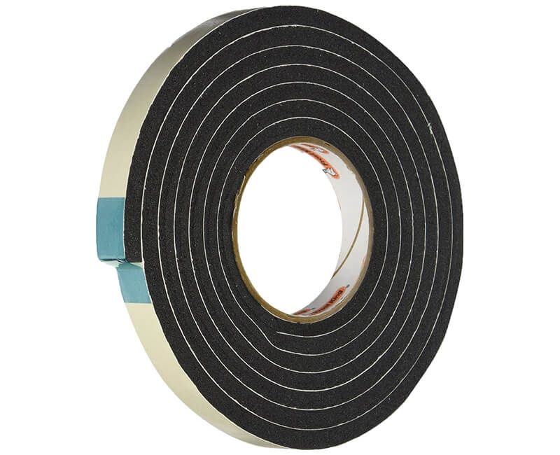 SPONGE RUBBER TAPE- 3/4" X 5/16" X 10' - BLACK