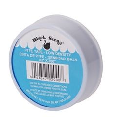 BLACK SWAN 02090 LOW DENSITY PTFE TAPE 1/2" X 260" WHITE MIL-T-27730A