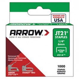 1/4" JT21 Staples - 5 Packs 1000 Per Pack