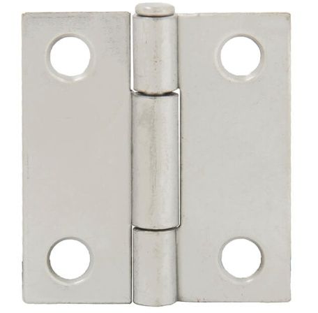 1" Utility Hinge With Screws - Dull Chrome