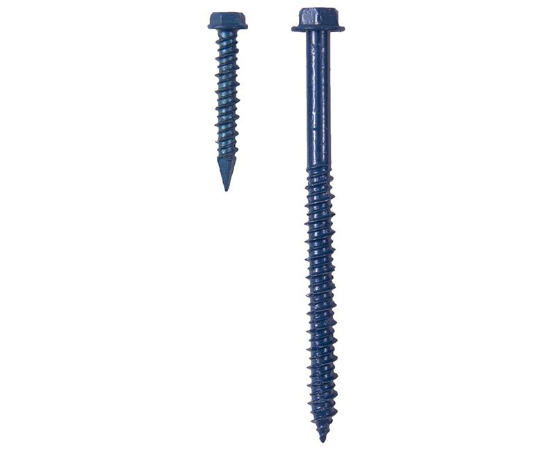 CONCRETE SCREW BLUE XYLAN HEX WASHER SLOTTED 3/16 X 3-1/4 - 12 PER PKG