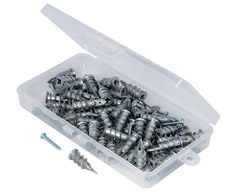EASY ANCHOR KIT ZINC JR. 50 EACH #6X1-1/4"L ANCHORS AND #6X1" SHEET METAL PAN HEAD SCREWS