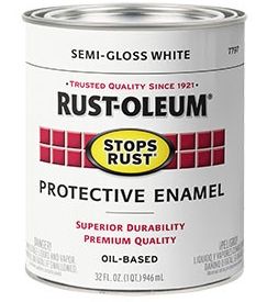 RUST-OLEUM STOPS RUST 7797502 PROTECTIVE ENAMEL SEMI-GLOSS WHITE