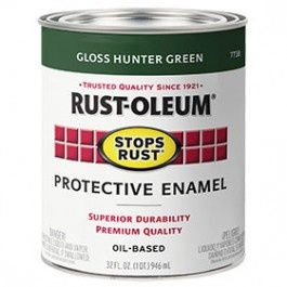 RUST-OLEUM STOPS RUST 7738502 GLOSS PROTECTIVE ENAMEL HUNTER GREEN
