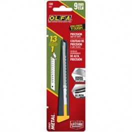 OLFA 5001 9MM MULTI-PURPOSE METAL HANDLE UTILITY KNIFE 180