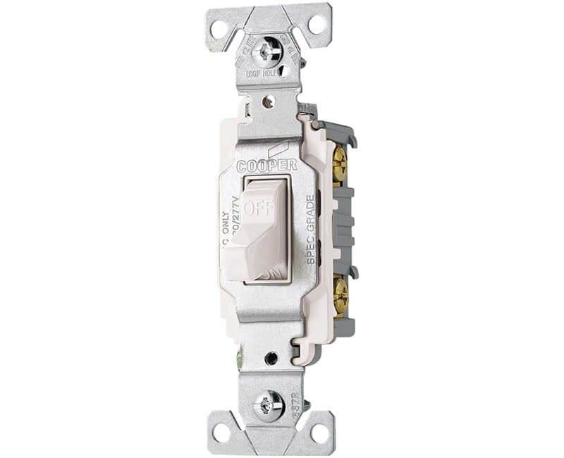 Leviton Illuminated 15 amps Single Pole Toggle Switch White 1 pk