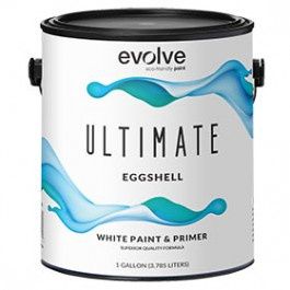 EVOLVE PAINTS RW24-GDB410 1G ULTIMATE LATEX WHITE EGGSHELL PAINT