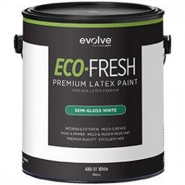 EVOLVE 488-01-1 1GAL ECO-FRESH INTERIOR/EXTERIOR SEMI GLOSS WHITE