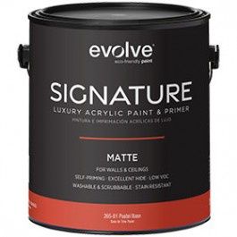 EVOLVE PAINTS 265-81-1 SIGNATURE INTERIOR ACRYLIC MATTE PAINT/PRIMER