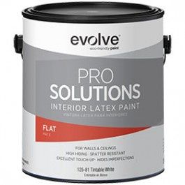 EVOLVE PAINTS 125-81-1 SOLUTIONS 1GAL INTERIOR LATEX FLAT WHITE PAINT