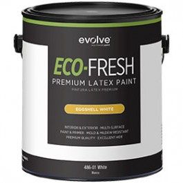 EVOLVE 486-01-1 1GAL ECO-FRESH INTERIOR/EXTERIOR EGGSHELL WHITE