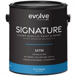 EVOLVE PAINTS 267-81-1 SIGNATURE INTERIOR ACRYLIC SATIN PAINT/PRIMER