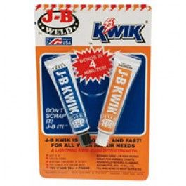 J-B WELD 8276 1 OZ KWIKWELD QUICK SETTING 2-PART STEEL REINFORCED EPOXY TUBES